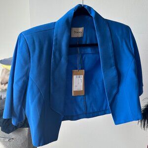 Cobalt Blue Cropped Blazer by Dixie size M